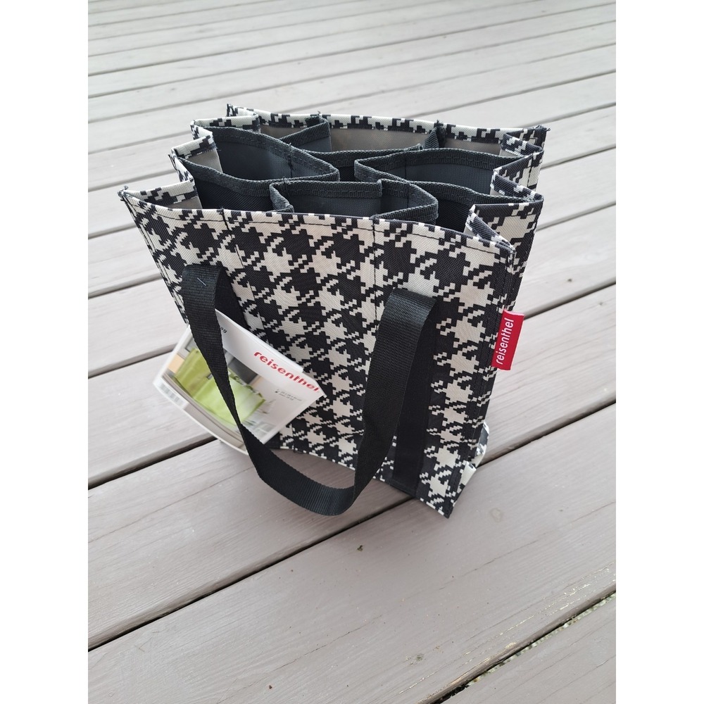 Reisenthel Bottle Shopping Bag Houndstooth Pattern NWT